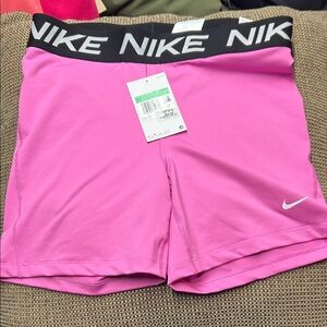 Nike Women’s Pink Logo Waistbike Shorts